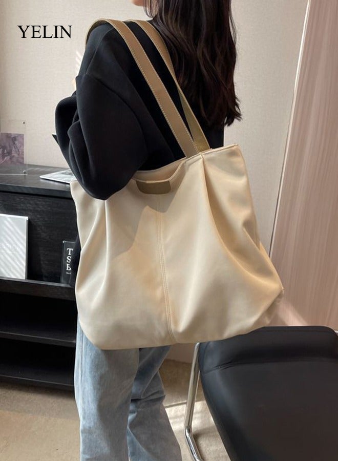 YELIN Women's Shoulder Tote Bag Canvas Handbag For Women Large Capacity Bucket Bag Fashionable Travel Messenger Shoulder Bag For Ladies Girls College Students - Image 3