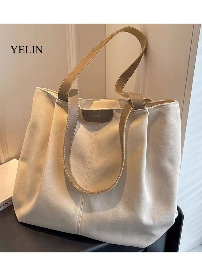 YELIN Women's Shoulder Tote Bag Canvas Handbag For Women Large Capacity Bucket Bag Fashionable Travel Messenger Shoulder Bag For Ladies Girls College Students - Image 1
