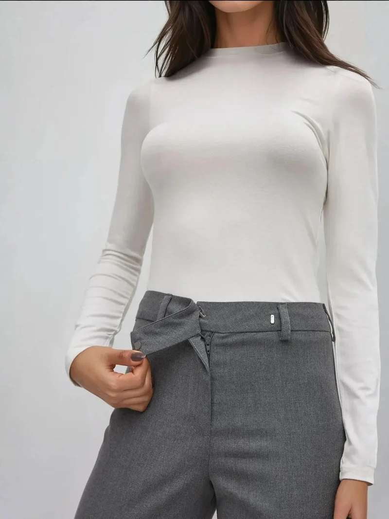 هيكاب بنطلون فيسكون بولي واسع فاخر منسوج