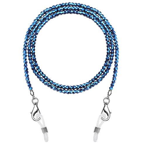 humlbird Mask Chain Glasses Chain Sparkling Mask Lanyard Face Mask Holder Around Neck Eyeglass Chain for Women Stylish BlueGreen - Image 1