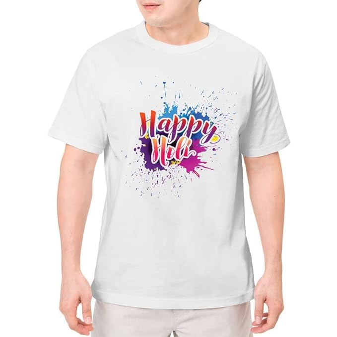 EITHEO Happy Holi Tshirt | Celebrate Holi with Festive Vibes | Bura na Mano Holi Hai| Round Neck | Holi Printed Premium Holi Festival TShirts for Boys and Girls(ASSORTED DESIGNES) - Image 2