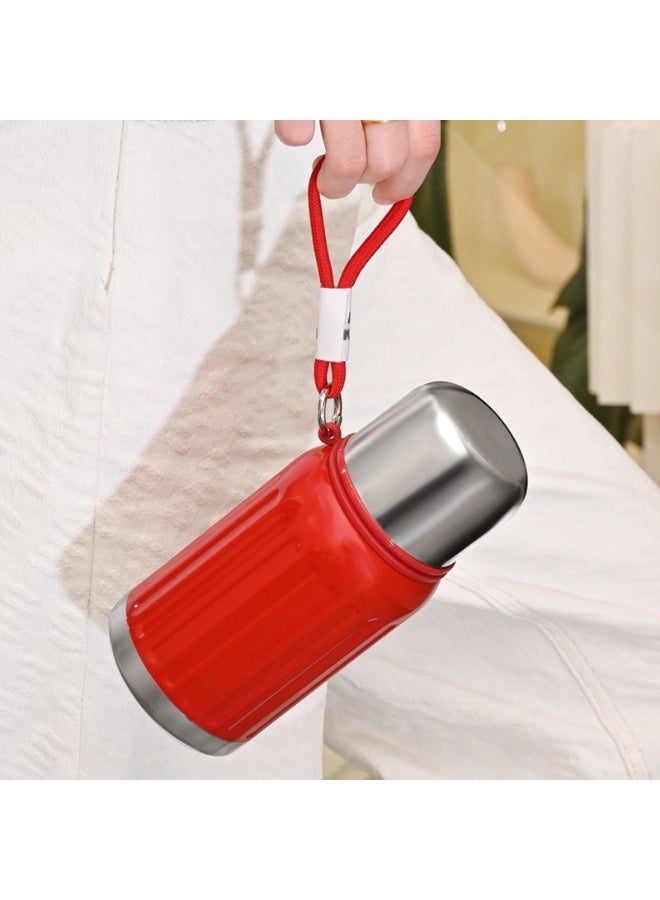 MDHL MDHL Insulated Stainless Steel Coffee Mug - 800ml - Portable Thermos Flask for Hot & Cold Drinks, Red - Image 3