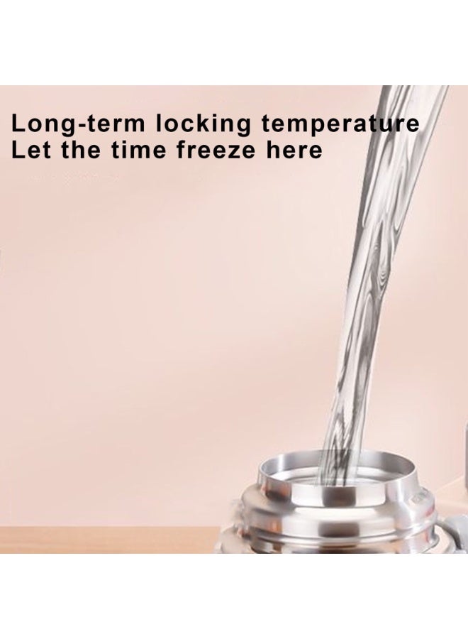 MDHL MDHL Insulated Stainless Steel Coffee Mug - 800ml - Portable Thermos Flask for Hot & Cold Drinks, Red - Image 4