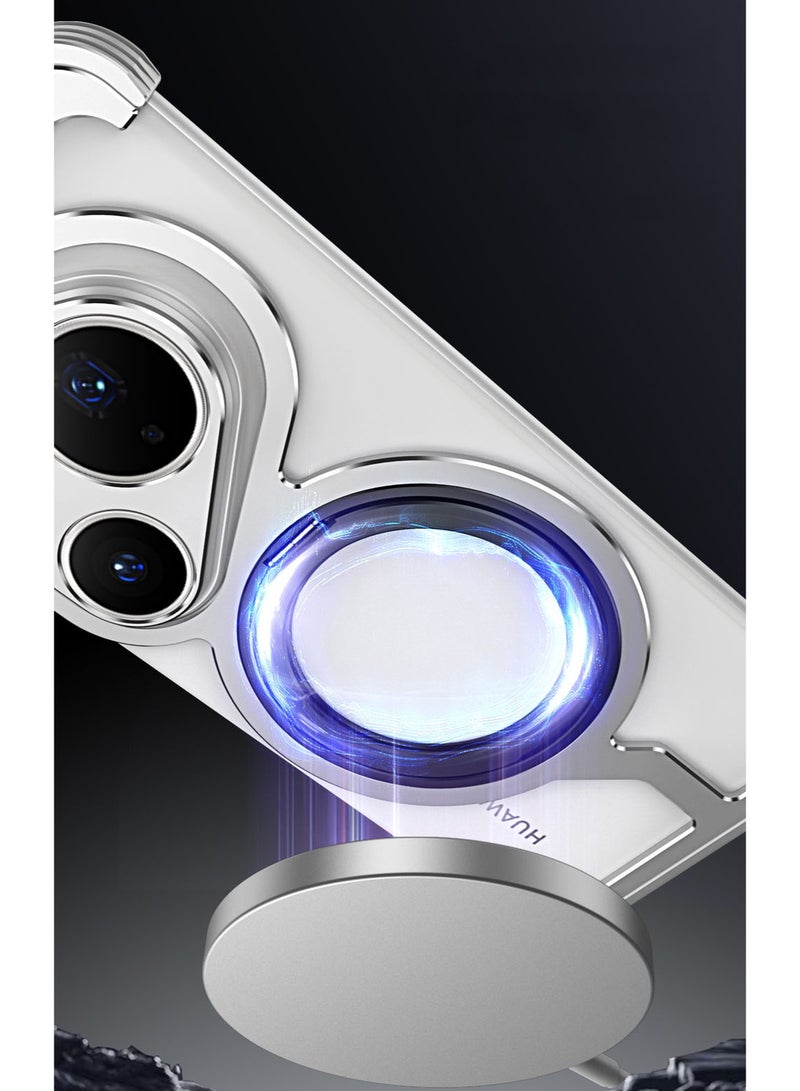 general Huawei Pura 80 Pro Bumper Case with Invisible Magnetic O-Ring Stand, Minimalist Frameless Case - Image 2