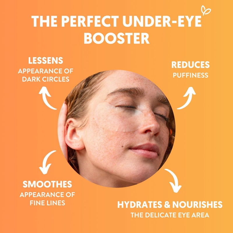 By Nature Vitamin C + Caffeine Brightening + Hydrating Under Eye Mask Patches - Energizing + Replenishing Eye Patches for Dark Circles - Skincare from New Zealand - Under Eye Patches - 5 Pairs - Image 3