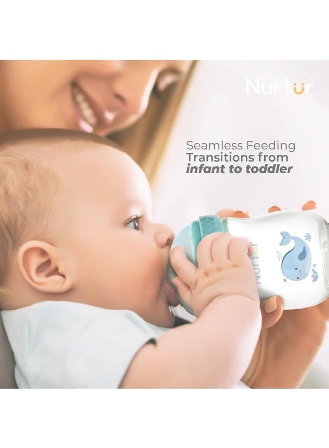 Nurtur Nurtur Cozi - Wide Neck Silicone 3 Flow Rate Teats-M-Nude - Image 4