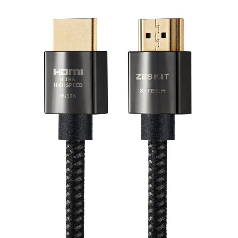 Zeskit X-Tech 48Gbps Ultra High Speed HDMI Cable 6.5ft, 8K60 4K120 144Hz eARC HDR HDCP 2.2 2.3 Compatible with Dolby Vision Apple TV 4K Roku Sony LG Samsung Xbox Series X RTX 3080 PS4 PS5 - Image 1