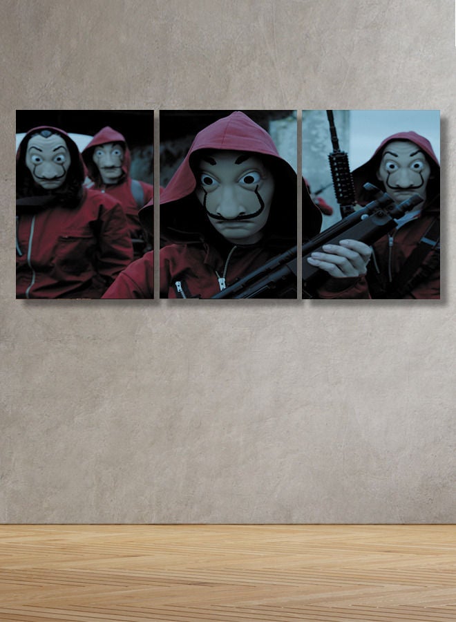 ماركتنا لوحة جدارية فنية لتزين الحائط بتصميم عصري ، ثلاث قطع ،مقاس120X60سم - Image 1