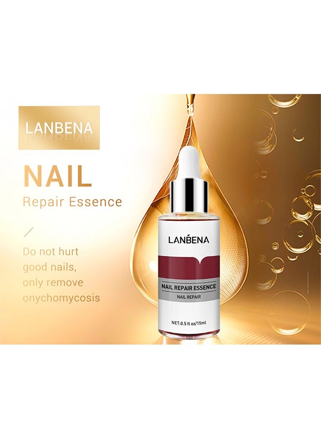 LANBENA Nail Repair Essence Serum, Nail repair, repairs and renews damaged, broken, cracked and discolored nails (15ml)  - Image 2