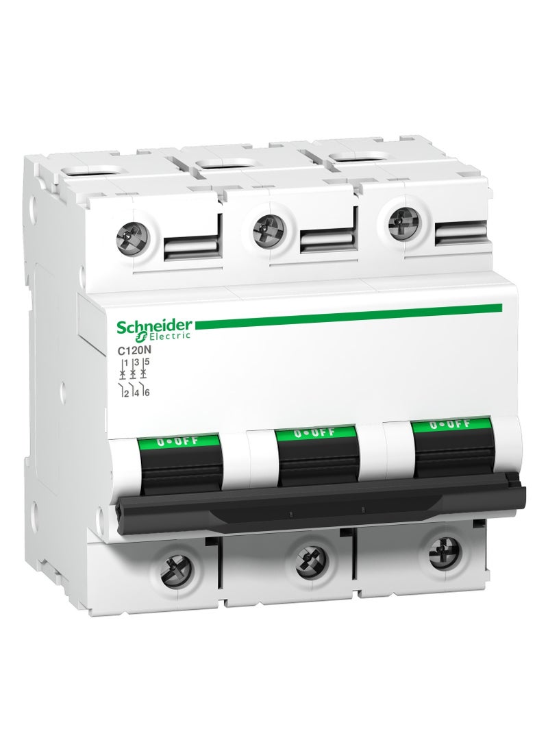 Schneider Electric A9N18367 C120N - Circuit Breaker - 3P - 100A - C curve 