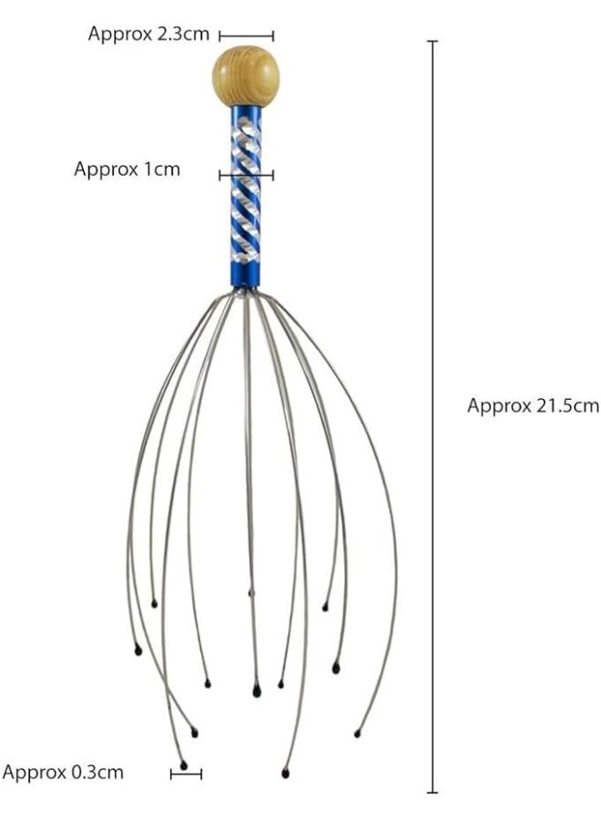 جهاز تدليك يدوي خفيف الوزن محمول للرأس وفروة الرأس والرقبة لتخفيف التوتر والألم والاسترخاء (قد يختلف اللون) - Image 5