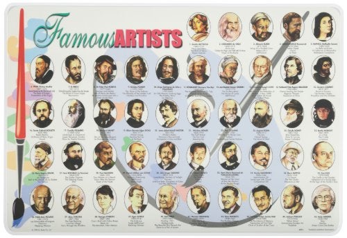 Painless Learning Famous Artists Placemat, Large - Image 4