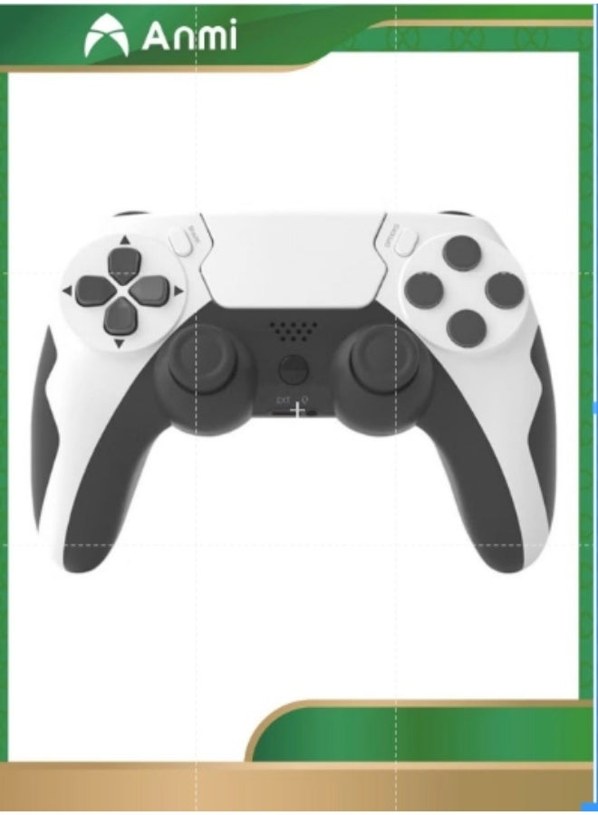 أنمي عصا تحكم لاسلكية متوافقة مع بلاي ستيشن 4 / سليم / برو مع محرك اهتزاز مزدوج (أبيض)