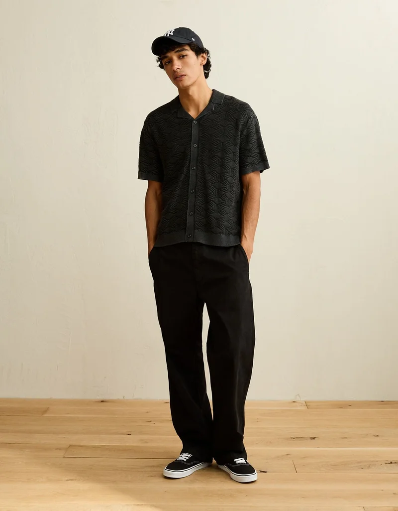 American Eagle  AE Garment-Washed Sweater Polo for Men | Best Price UAE