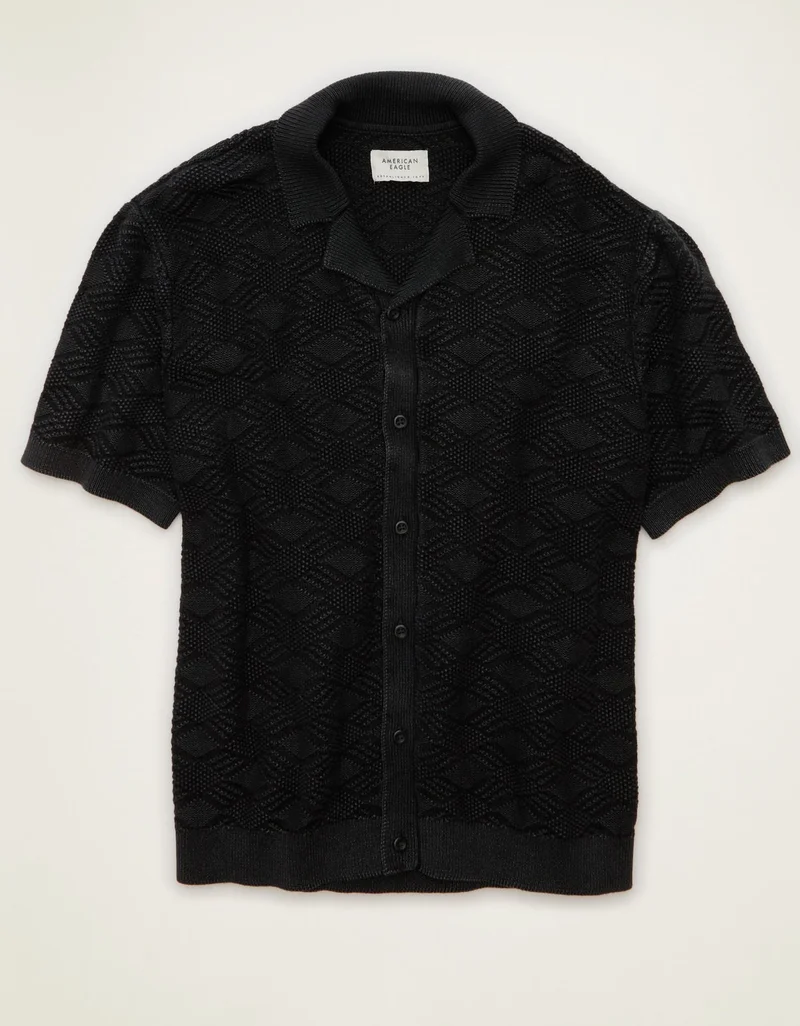 American Eagle  AE Garment-Washed Sweater Polo for Men | Best Price UAE