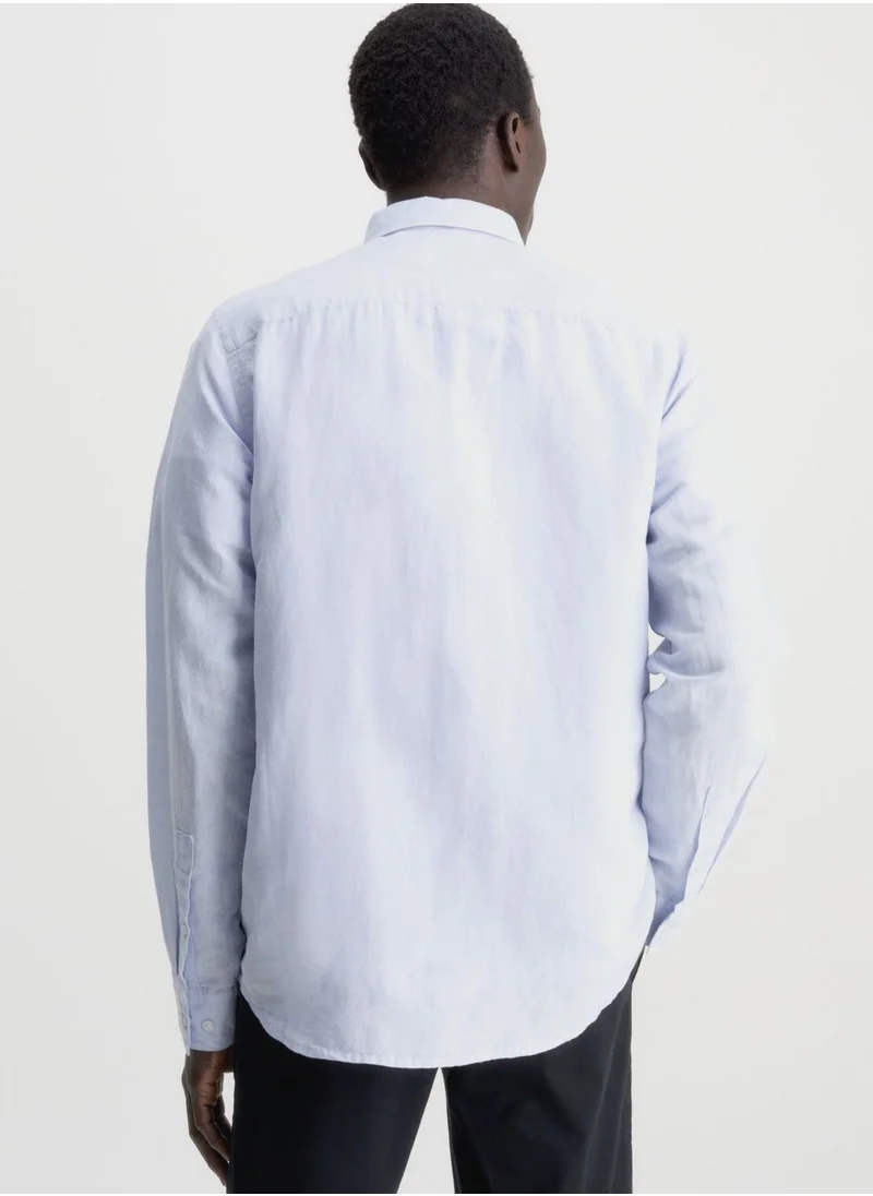 CALVIN KLEIN Linen Regular Fit Shirt