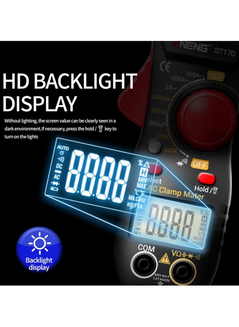 1 Set Clamp Multimeter Digital Multimeter Voltage Current Meter Multimeter for Repairing Multimeter for Home Electrical Repair Supplies Meter Equipment Voltage Current Tester