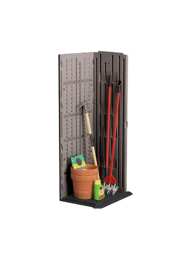 suncast Resin Vertical Pent Storage Shed Grey and Black 22 Cubic Feet 7803679 - Image 5