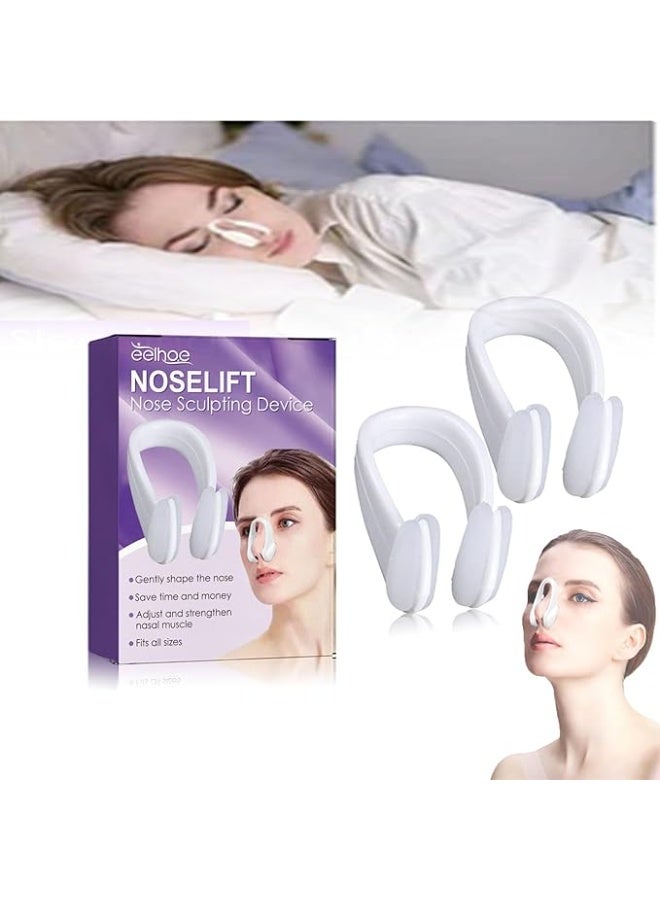 EELHOE Nose Sculpting Device, Nose Shaper Lifter Clip Corrector, Nose Bridge Straightener Corrector, Nose Sculpting Tool Slimmer for Wide Noses (2 Pcs) - Image 1