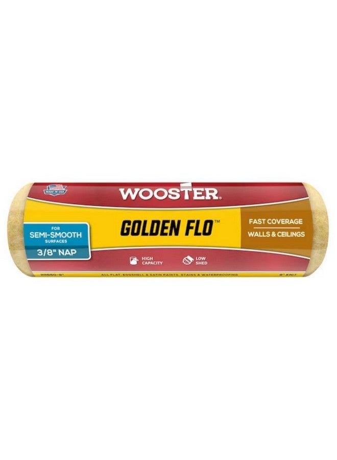 Wooster Golden Flo Fast Coverage Paint Roller Cover Gold 9 x 3/8 Inch 0RR6620090 - Image 1