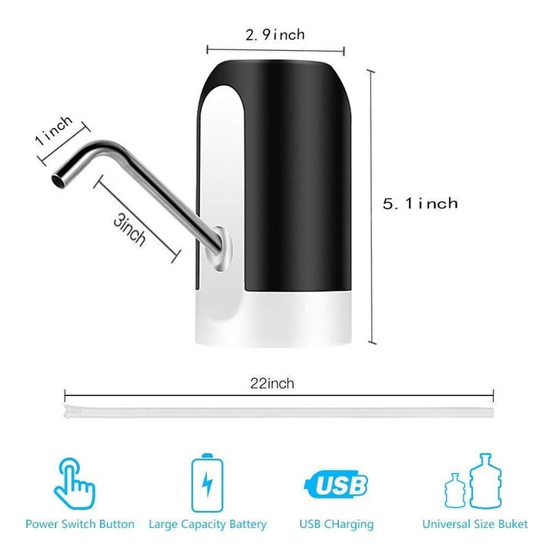 shopper 52.com shopper 52com USB Rechargeable Automatic Water Dispenser Pump for 20 L Bottle - Image 5