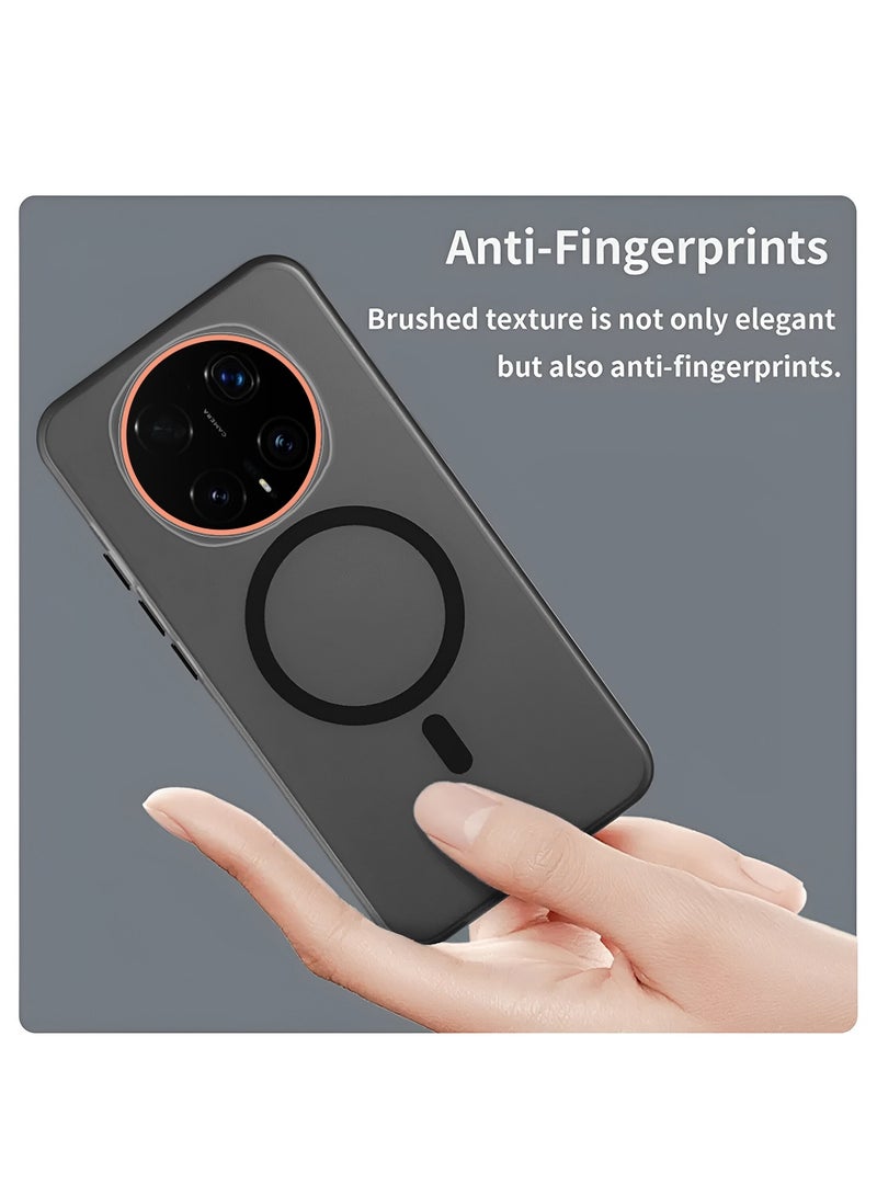 Wtech Honor Magic8 5G 2025 Hybrid Translucent Magsafe with Magnetic Charging Raised Camera Lips Elegant Look Case Cover (MCMPMN) - Black - Image 3