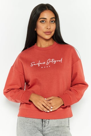 Women Crew Neck Graphic Long Sleeves Sweatshirt, Dark Brown - pzsku/ZA7F613D4C0C3AC09E077Z/45/1747054088/8044b39b-b8b0-4b5f-9981-a4480ad7242e