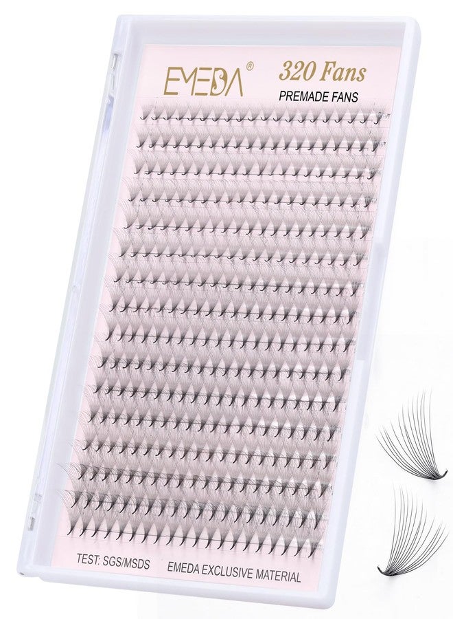 EMEDA 320 Fans Premade Lash Fans Pointy Thin Base 5D/8D/10D/14D/16D/20D Premade Fans Eyelash Extensions Stable D Curl Lash Extension Premade Fans Pre Volume Lash Extensions (14D-0.05-D-8-15mm) - Image 1
