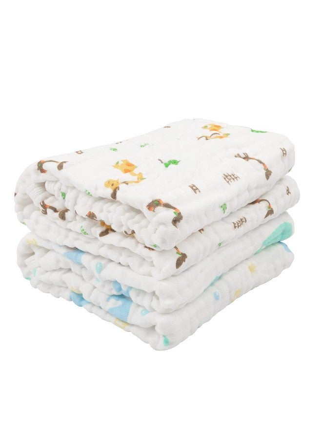 babygoal Baby Bath Towel 2 Pack, 100% Muslin Cotton Hooded Towel for Newborn,Toddler,Infant, Absorbent & Hypoallergenic Baby Gift for Boys Girls 35"x35" T0405 - Image 1