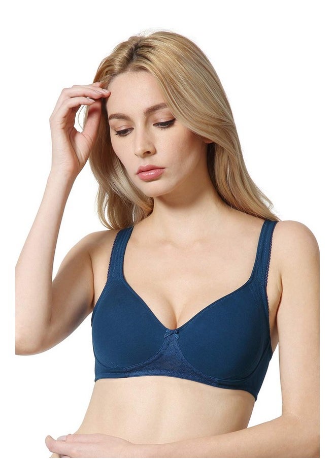 Van Heusen Van Heusen Women Wireless Non Padded Shaper Bra - Anti Bacterial, Encircled Side Panel_11004_Blue Opal_36B  - Image 4