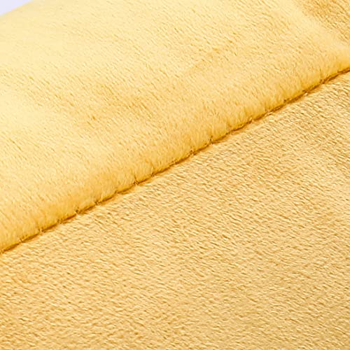 NiNi ALL Decorative Throw Pillow Covers Velvet Soft for Couch Sofa Bedroom Living Room Outdoor Pack of 2 18x18 Inch Yellow - Image 5