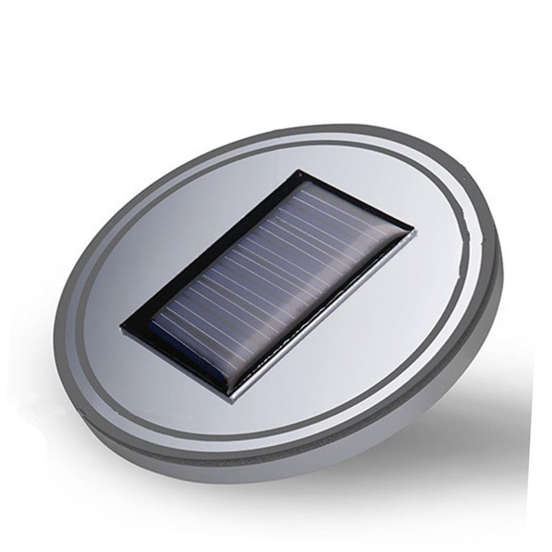2Pcs Solar LED Mug Pad Holder Slip Coaster 6.8x6.8x0.7cm Light Up Drink Mat for Home Cafe Car - Image 2