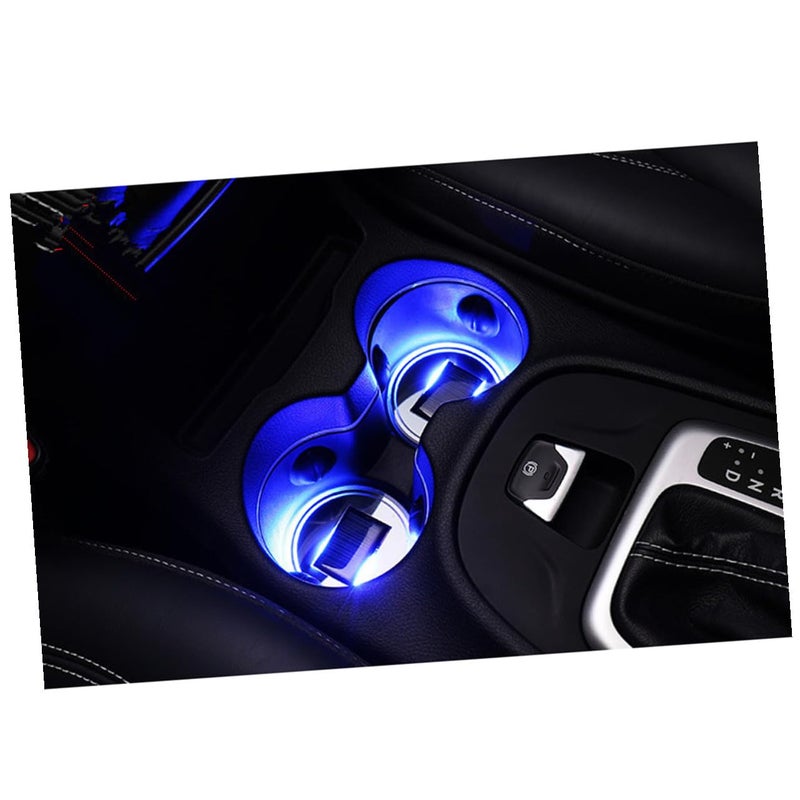 2Pcs Solar LED Mug Pad Holder Slip Coaster 6.8x6.8x0.7cm Light Up Drink Mat for Home Cafe Car - Image 5