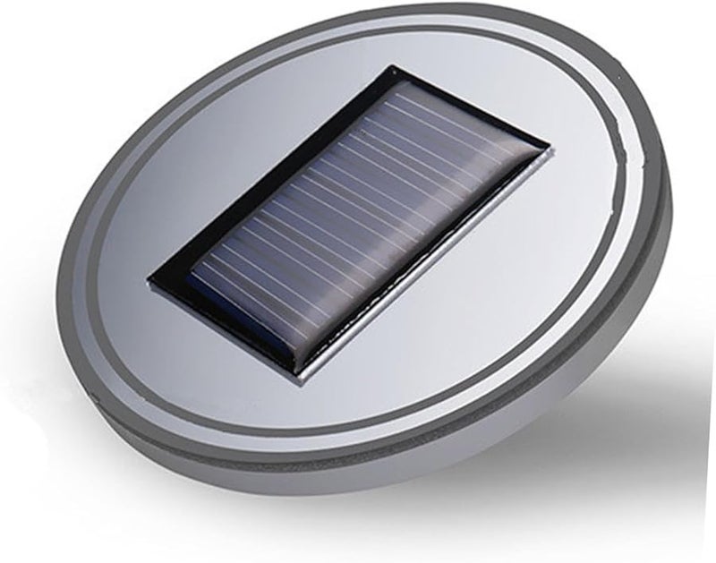 2Pcs Solar LED Mug Pad Holder Slip Coaster 6.8x6.8x0.7cm Light Up Drink Mat for Home Cafe Car - Image 1