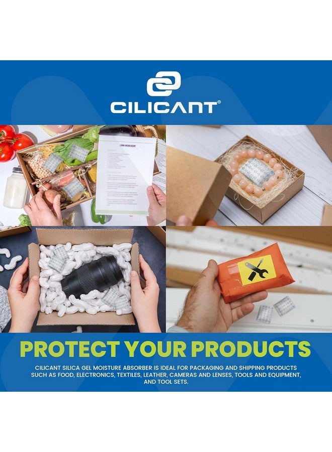 CILICAnT جيل السيليكا CILICAnT الأبيض 5 جرام كيس من 50 عبوة (5 جرام × 50 قطعة = 250 جرام) ماص للرطوبة مزيل للرطوبة للغرفة، الخزانة، الكاميرا والعدسات لتجنب الرطوبة والفطريات - Image 5