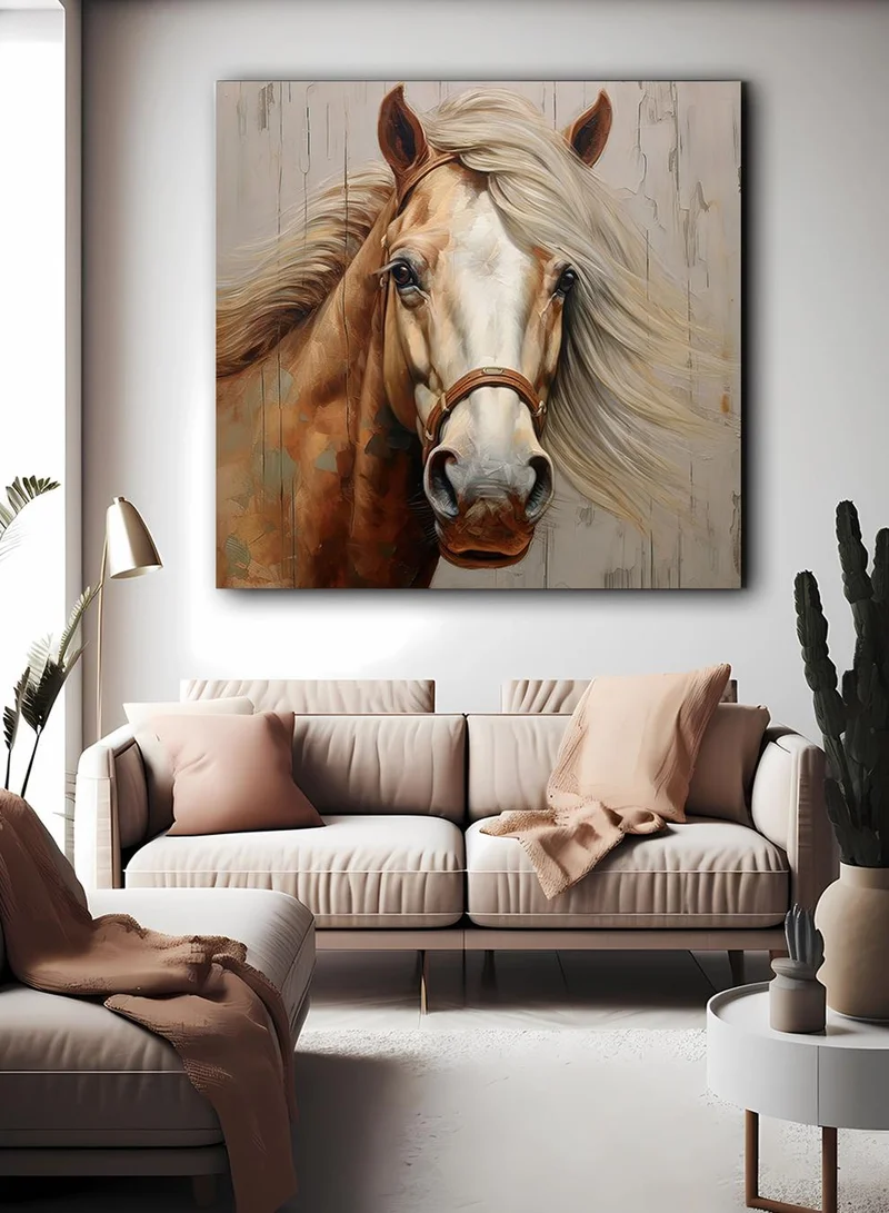 LOWHA Canvas Wall Art Stretched Over Wooden Frame with Arches Retro Style Art Pattern Painting