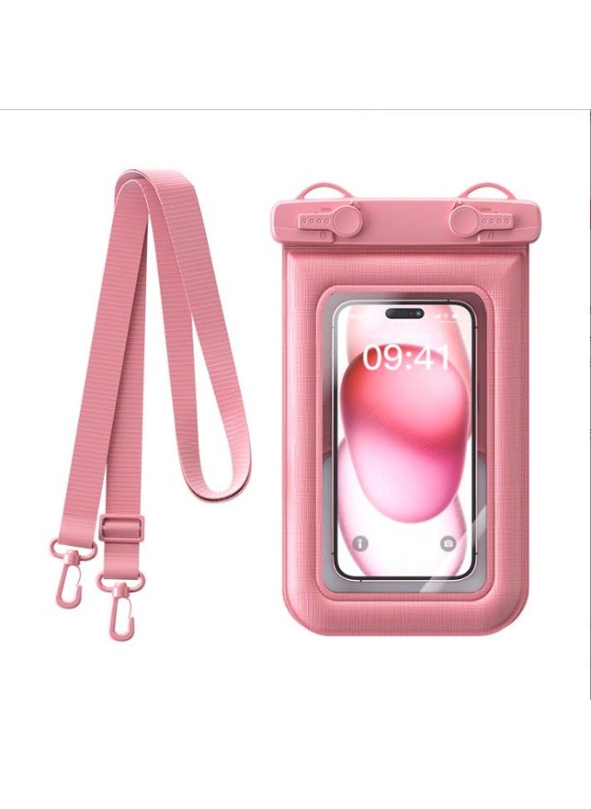 Golden Waterproof phone bag, IPX8 waterproof phone box for swimming, iPhone underwater phone box, with sponge floating to prevent sinking, equipped with double hook lanyard, more firm, suitable for all models（D012-3）  - Image 1