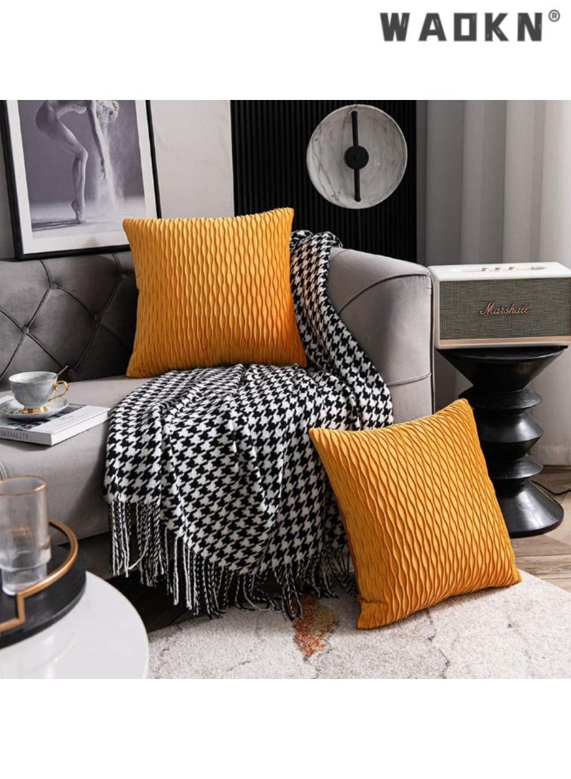 WAOKN Modern Minimalist Pillow Covers, Textured Ripple - Effect Decorative Cushions for Sofas, Living Rooms, and Bedrooms, Chic and Comfort - enhancing Home Accents, Ideal for Aesthetic Upgrades  - Image 3