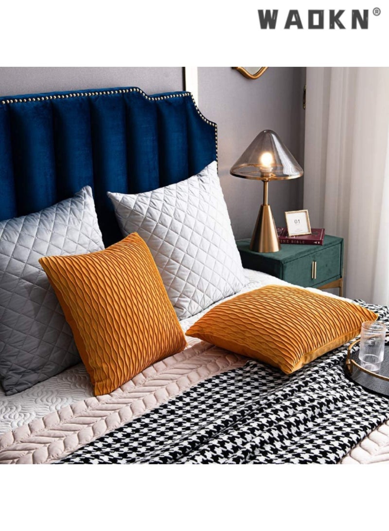 WAOKN Modern Minimalist Pillow Covers, Textured Ripple - Effect Decorative Cushions for Sofas, Living Rooms, and Bedrooms, Chic and Comfort - enhancing Home Accents, Ideal for Aesthetic Upgrades  - Image 4