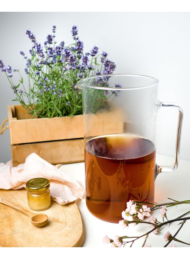 Wessper Wessper D2 Borosilicate Glass Pitcher, Heat-Resistant, 3.3L, Clear - Image 5