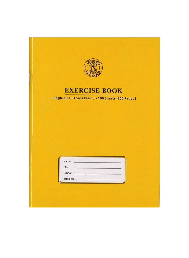 Sadaf دفتر تمارين بحجم A5 بسطر واحد مع جانب واحد سادة، 200 صفحة، أغلفة متنوعة - Image 4