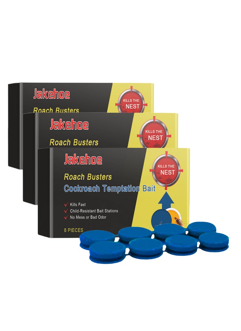 Jakehoe Cockroach Bait Ointment Bait Agent Household Cockroach Killer Kitchen Cockroach Sticker 3 Boxes  - Image 1