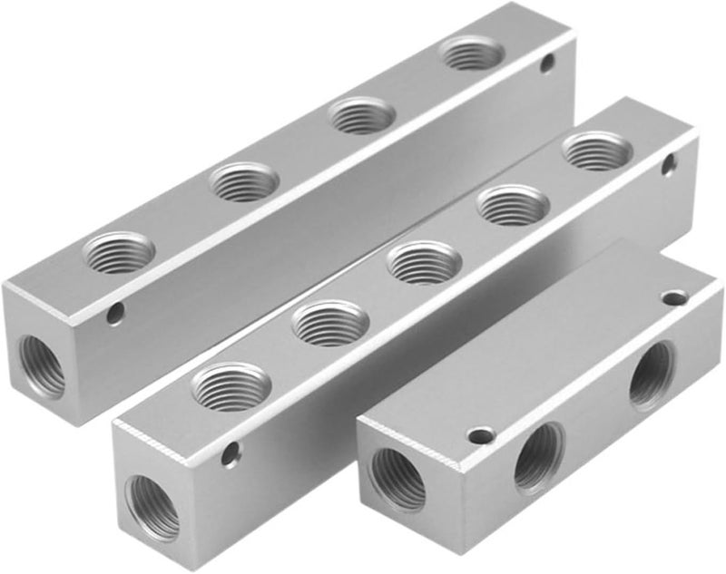 Distributor Exhaust Thickened 20x25 G1/4 to G1/4 Split Teeth Exhaust Source Oil Water Distribution Shunt Block Straight-Through (Color : 12 Way (35mm)) - Image 1