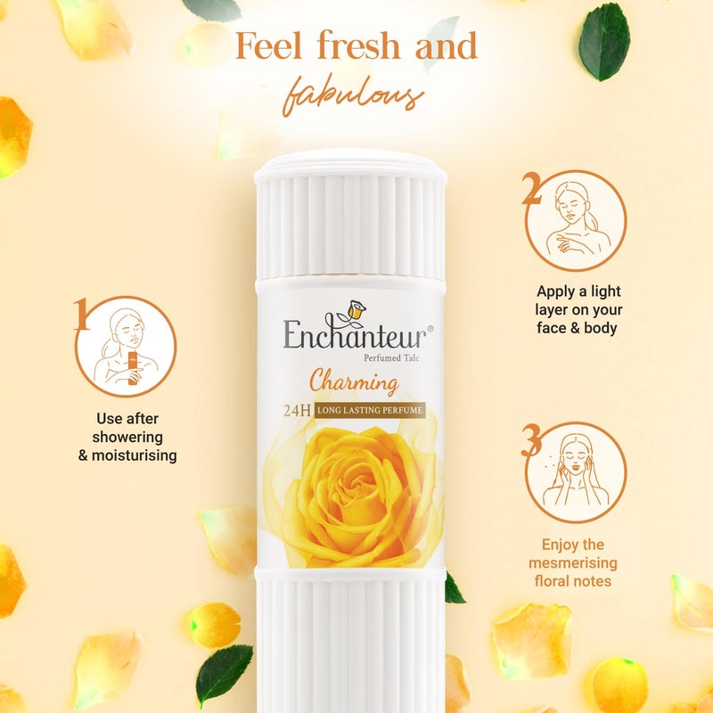 Enchanteur Perfumed Talc, Charming, 250g - Image 5