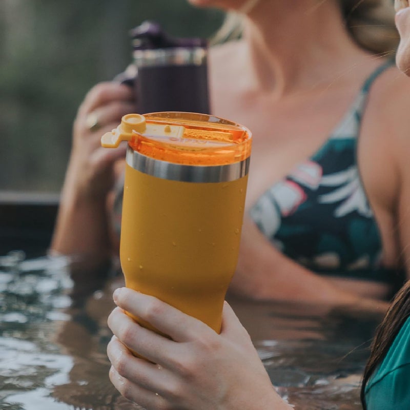 RTIC 20oz Essential Tumbler with Lid, Insulated, Stainless Steel, Metal, Double Wall Vacuum-Insulation, Ceramic Lined, Travel Cup for Iced Coffee, Tea, Hot and Cold Drink, Graphite - Image 5