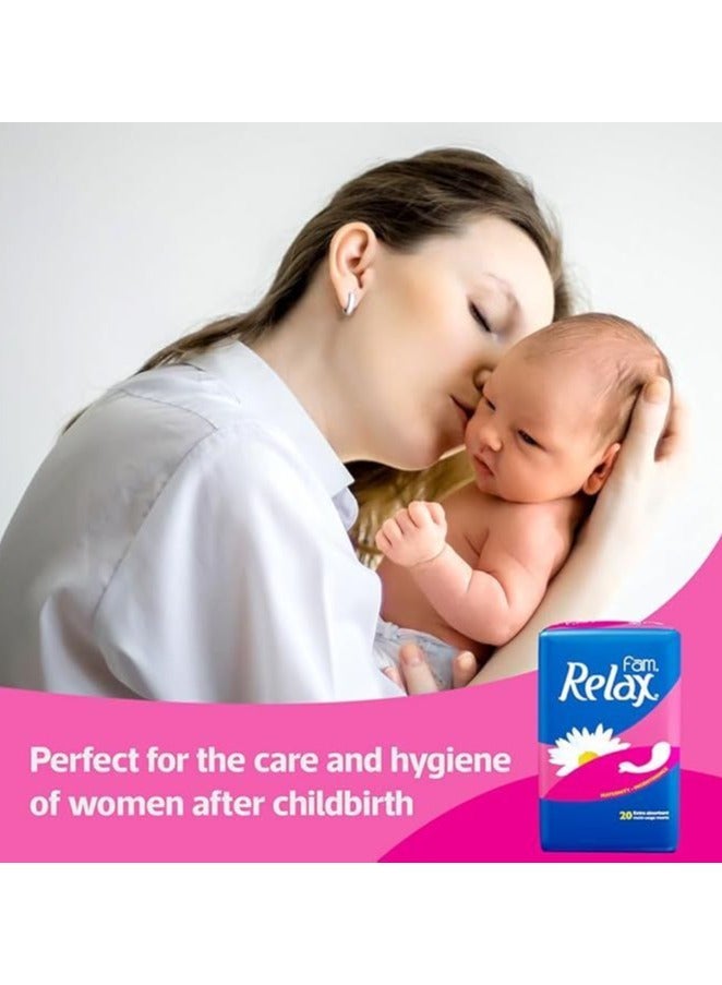 ريلاكس فوط صحية للحوامل من سانيتا فام ريلاكس، 20 فوطة - Image 3