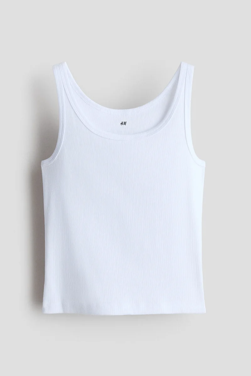 H&M Ribbed cotton vest top