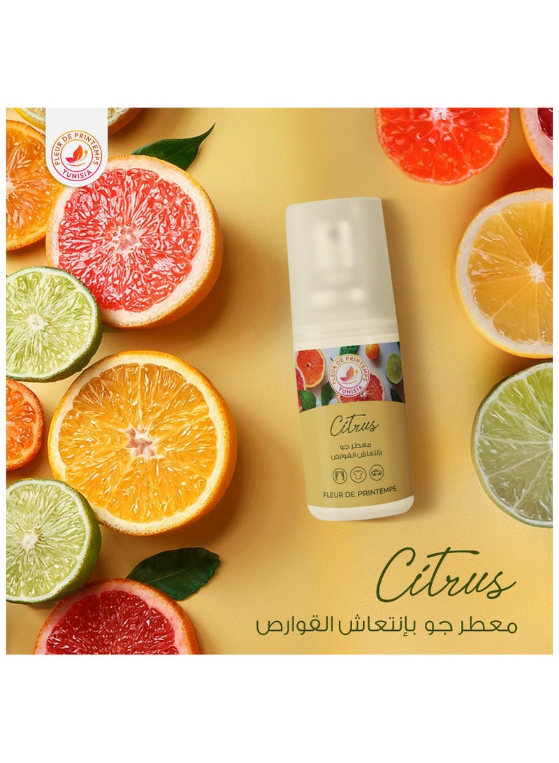 Fleur De Printemps Citrus Air Freshener Spray | 30ml | Energizing & Fresh Aroma | Gas-Free & Anti-Smoking | Ideal for Home, Car, Office - Image 1