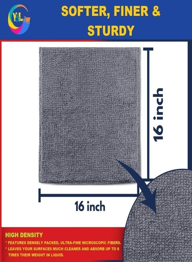 REXO Microfiber cleaning towels, super absorbent, non-scratch, lint-free, reusable and multi-purpose for car cleaning, home and kitchen use, 30x30 cm (pack of 3 towels) - Image 4