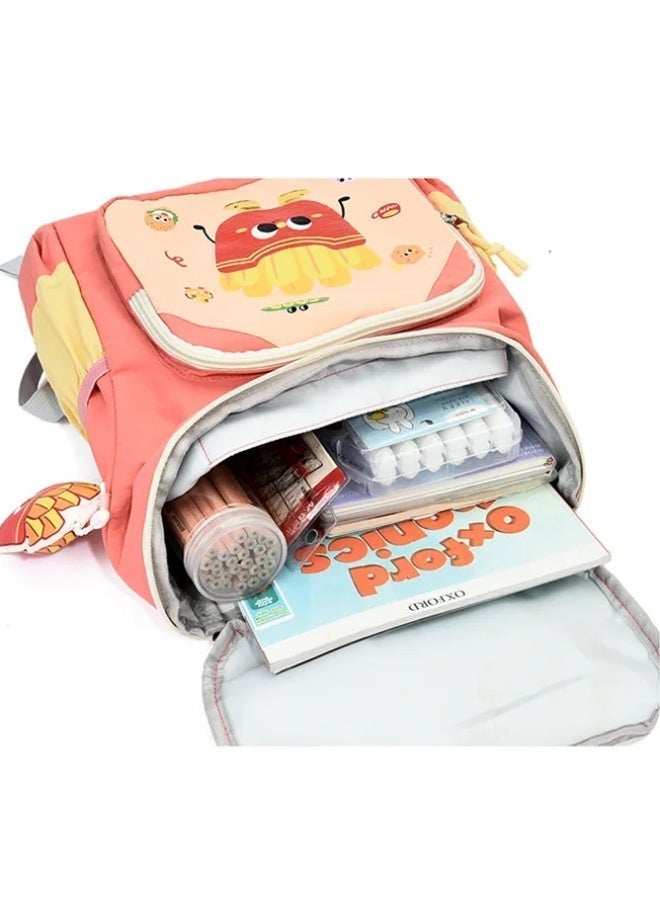 Kids Backpack Crane Construction Design 3-5 Years, Large Capacity Waterproof Lightweight Spine-Protective School  Bag - Image 5